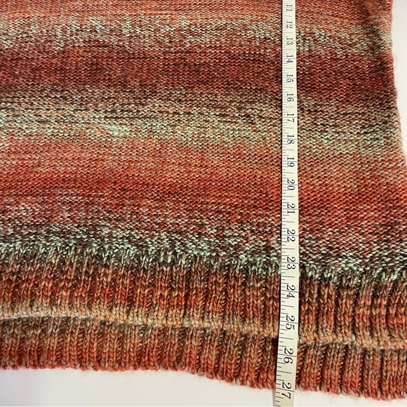 Prana Women's Wool Blend V-Neck Sweater Orange Multi Size Medium - Picture 9 of 10